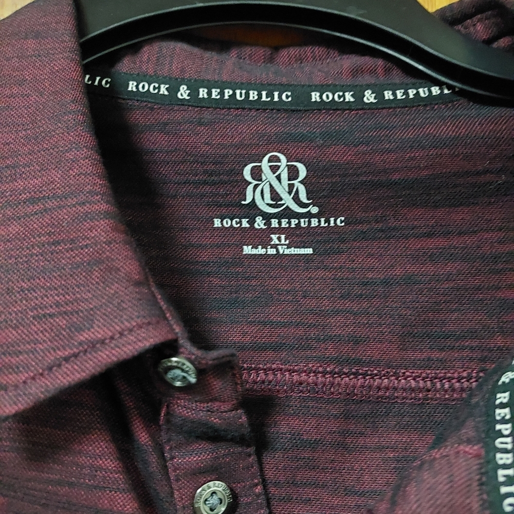 Men's XL Rock & Republic Short Sleeve Polo New(no tags) - Picture 4 of 6